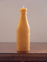 Load image into Gallery viewer, beeswax candle in the shape of an antique Darlington bottle