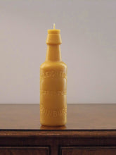 Load image into Gallery viewer, beeswax candle in the shape of an antique Edinburgh bottle